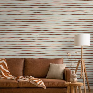 Boho Striped Wallpaper Modern Waves Wallpaper Peel and Stick and Traditional Wallpaper - D775