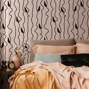 Abstract Chic Wallpaper - Pink & Black