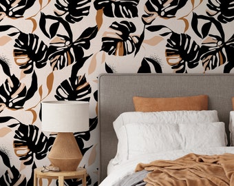 Wallpaper Peel and Stick Wallpaper Removable Wallpaper Home Decor Wall Art Wall Decor Room Decor / Tropical Boho Wallpaper - C397