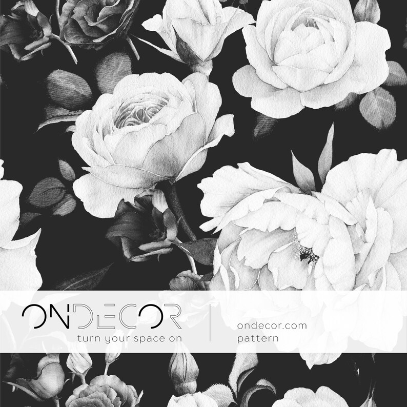 Vintage Floral Wallpaper Vintage nursery decor Flower Mural Etsy