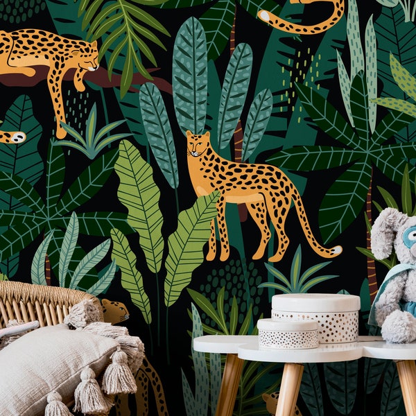 Wallpaper Peel and Stick Wallpaper Removable Wallpaper Home Decor Wall Art Wall Decor Room Decor / Tropical Animal Wallpaper - C316