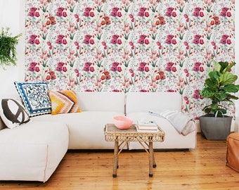 Floral Wallpaper Removable Wallpaper Vintage Wallpaper