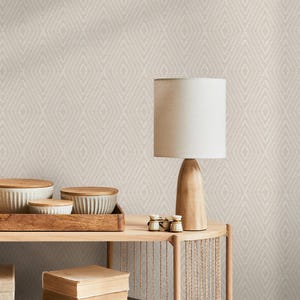 Art Deco Geometrische Beige & Creme Tapete - C027