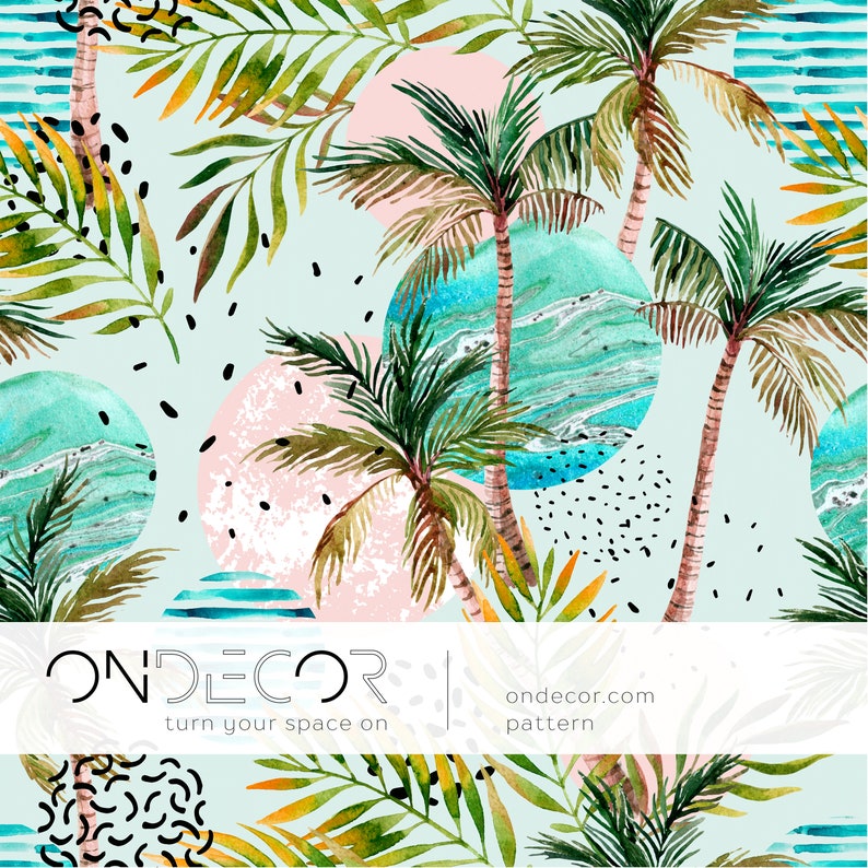 Removable Wallpaper Tropical Wallpaper Peel and Stick | Etsy