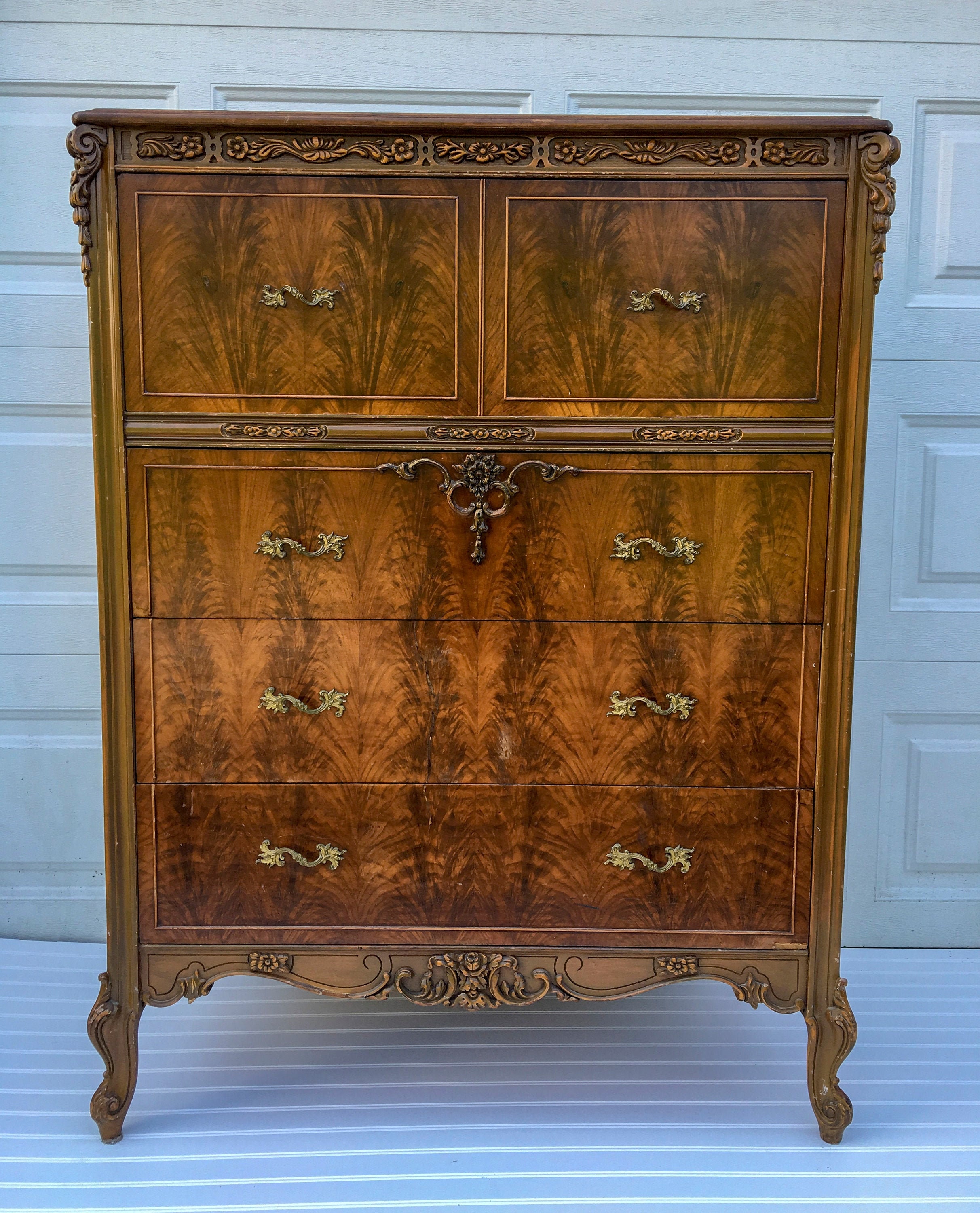 Customizable French Dresser Antique Highboy Vintage French Etsy