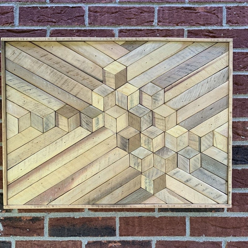 Reclaimed Wood Wall Art - Etsy