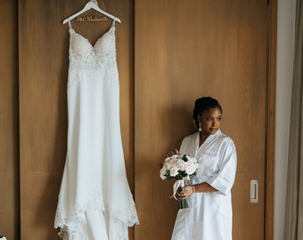 Percha de novia personalizada para vestido de novia, regalo de novia personalizado, percha de boda, percha personalizada para señora, percha para despedida de soltera, regalo de novia
