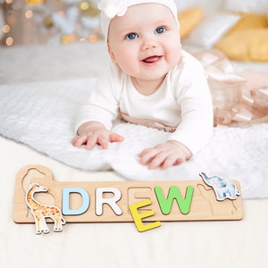 Personalized Gift, Name Puzzle, Wooden Signs , Baby Gift, Nursery Decor, Wooden Toys, Woodland Baby Shower Gift, Christmas Gift for Kids