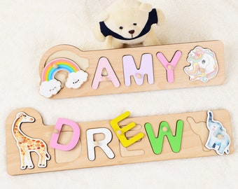 Custom Name Puzzle Personalized Gift Children name puzzle Newborn Gift \u2013 childrens decor Wooden Letter Puzzle Wooden Name Puzzle