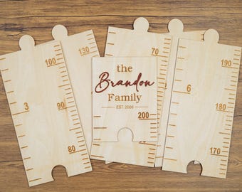 Personalized 3D Growth Chart Baby Shower Gift Family Growth Wall Ruler Wooden Height Meter Nursery Decor Height Chart or Kids