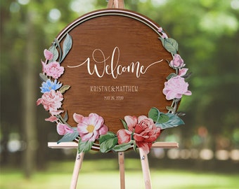 Rustic Wedding Guest Book Alternative, Custom Wood Welcome Sign, Personalized Wedding Guestbook