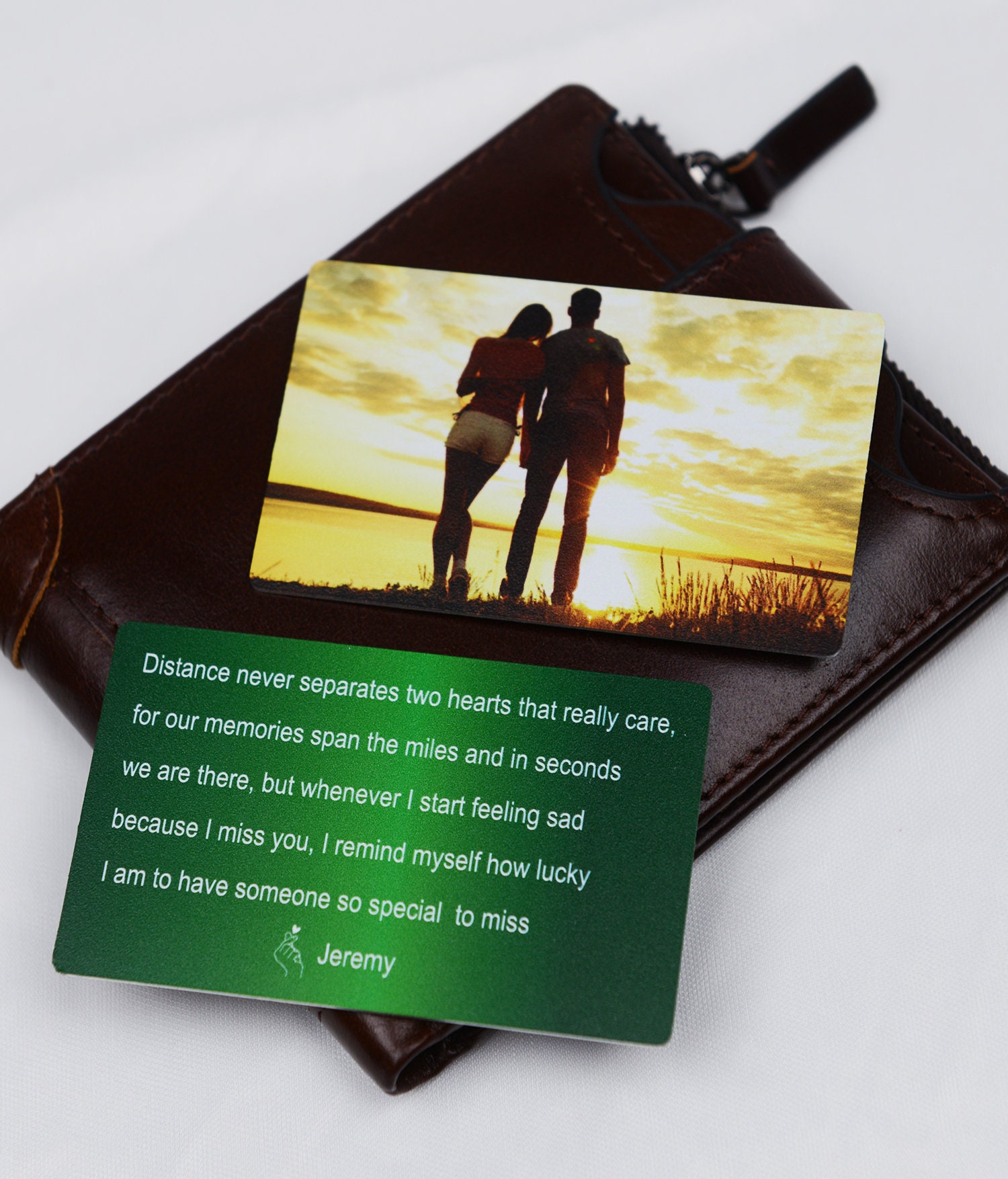 Personalized Metal Wallet Card Custom Photo Wallet Card Etsy
