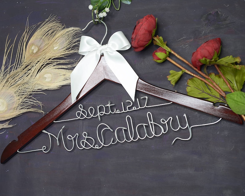 Gift Idea Personalized Wedding Hanger Gift for Her | Wedding Dress Bridal Shower Gift Future Mrs Bride to Be Gift Bridal Hanger