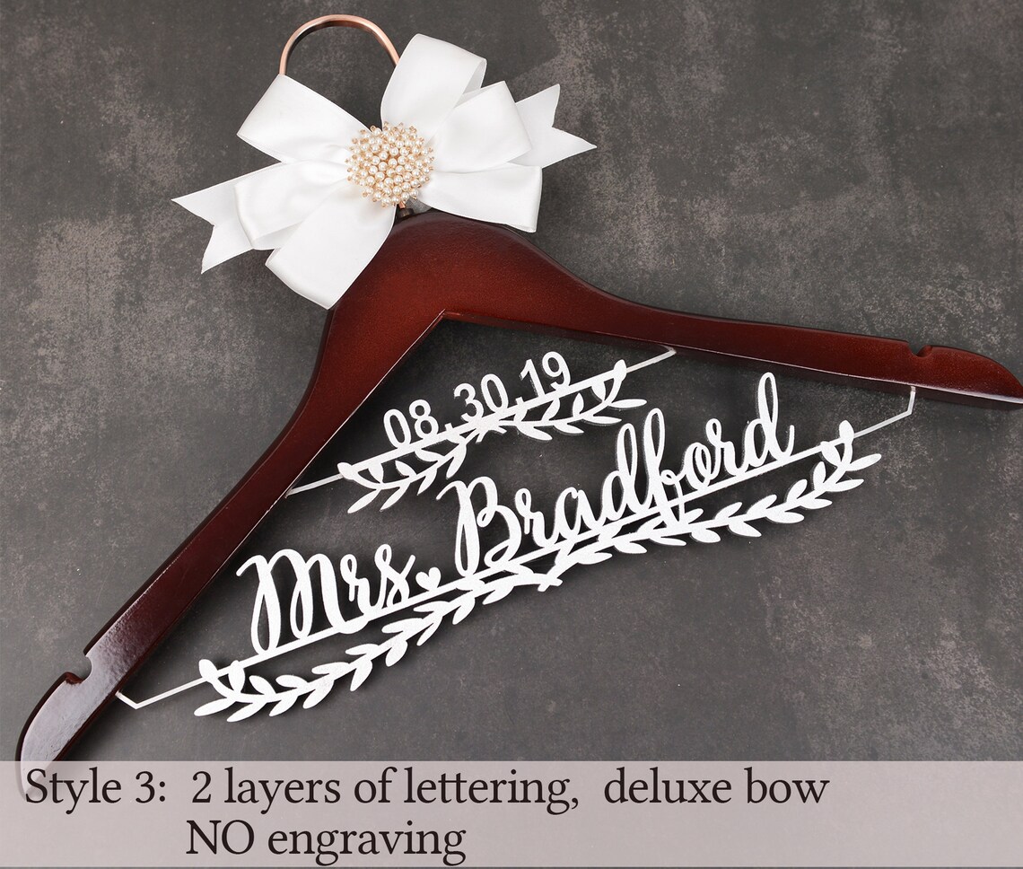 Bridal Shower Gift Personalized Wedding Hanger Bridal Hanger Etsy