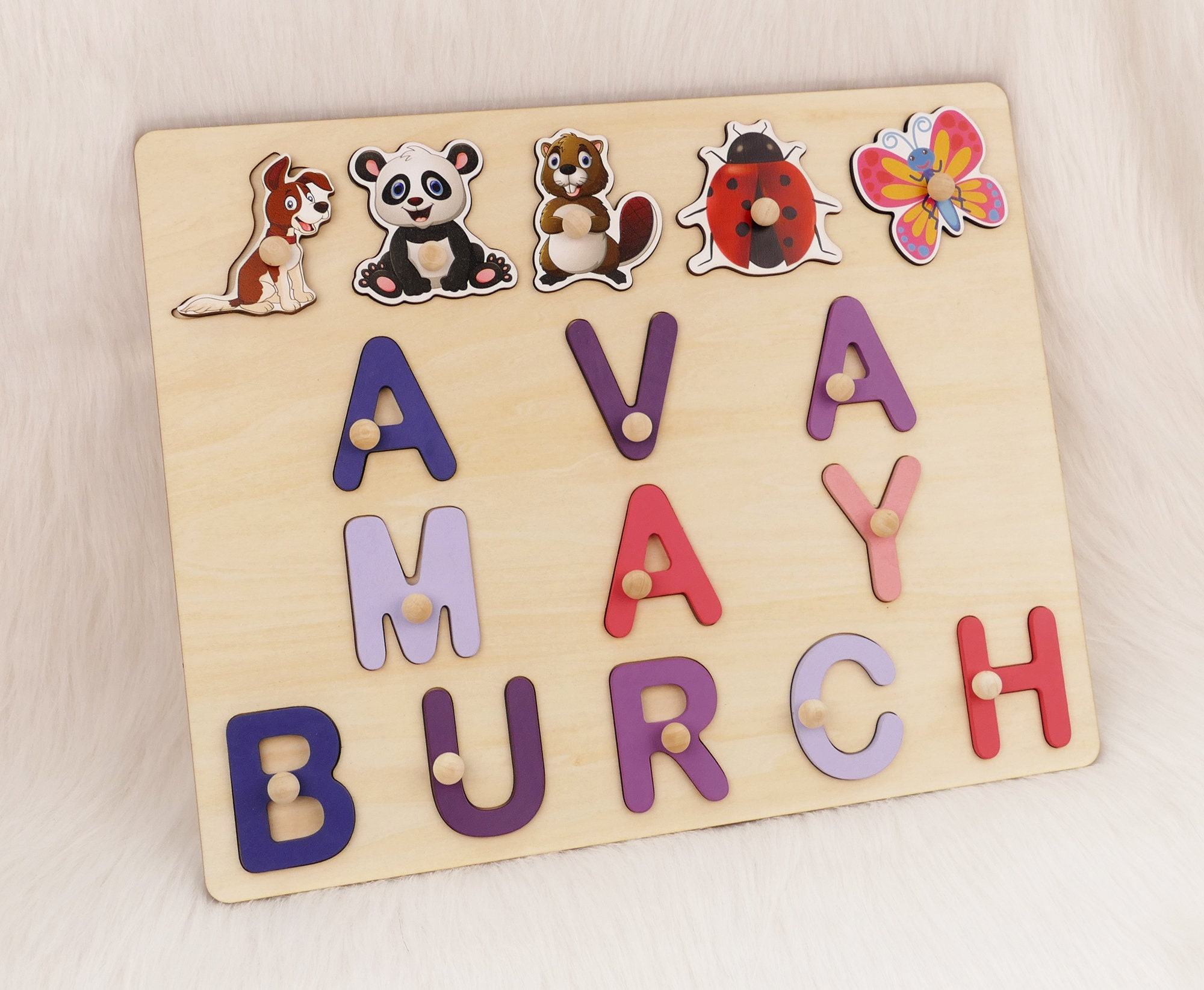 Personalized Baby Name Puzzle Wooden Name Puzzle With Etsy