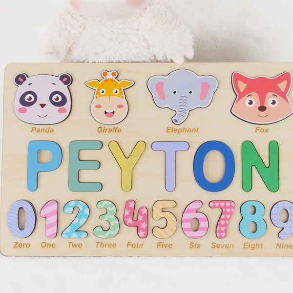 Personalized Name Puzzle With Pegs, Baby Gift, Nursery Decor, Custom Wooden Toys, Baby Shower Gift, Kids Birthday Gift , Wooden Name Puzzle