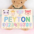 1 Year Old Girl Gift, One Year Old Boy Gift, Kid Name Puzzle for Toddler, Gift for 2 Year Old Girl, Personalized Baby Toddler Gift BP089-25B product logo
