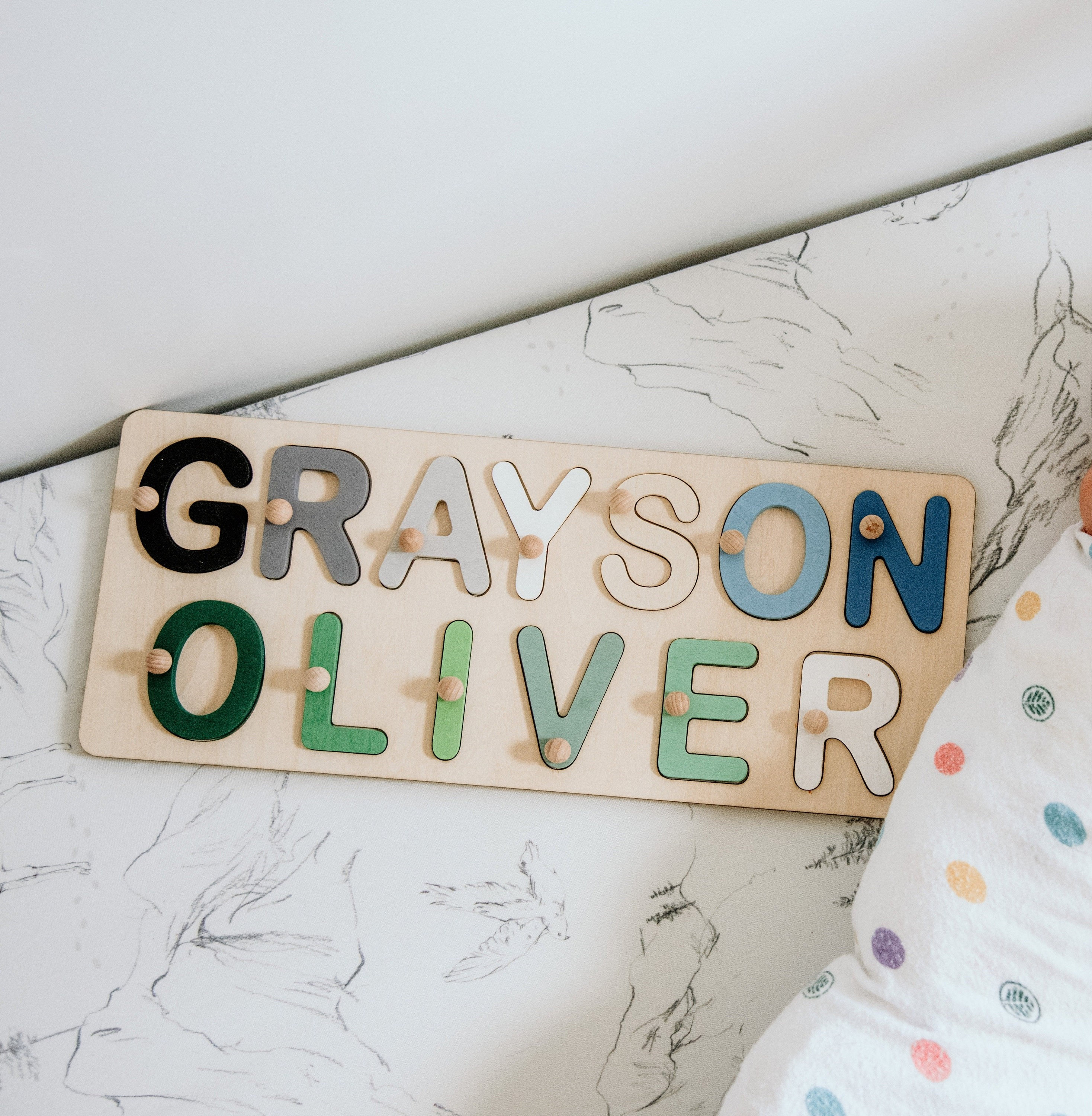 Personalized Toy Gifts Puzzle Piece Names Custom Wooden Baby Etsy UK