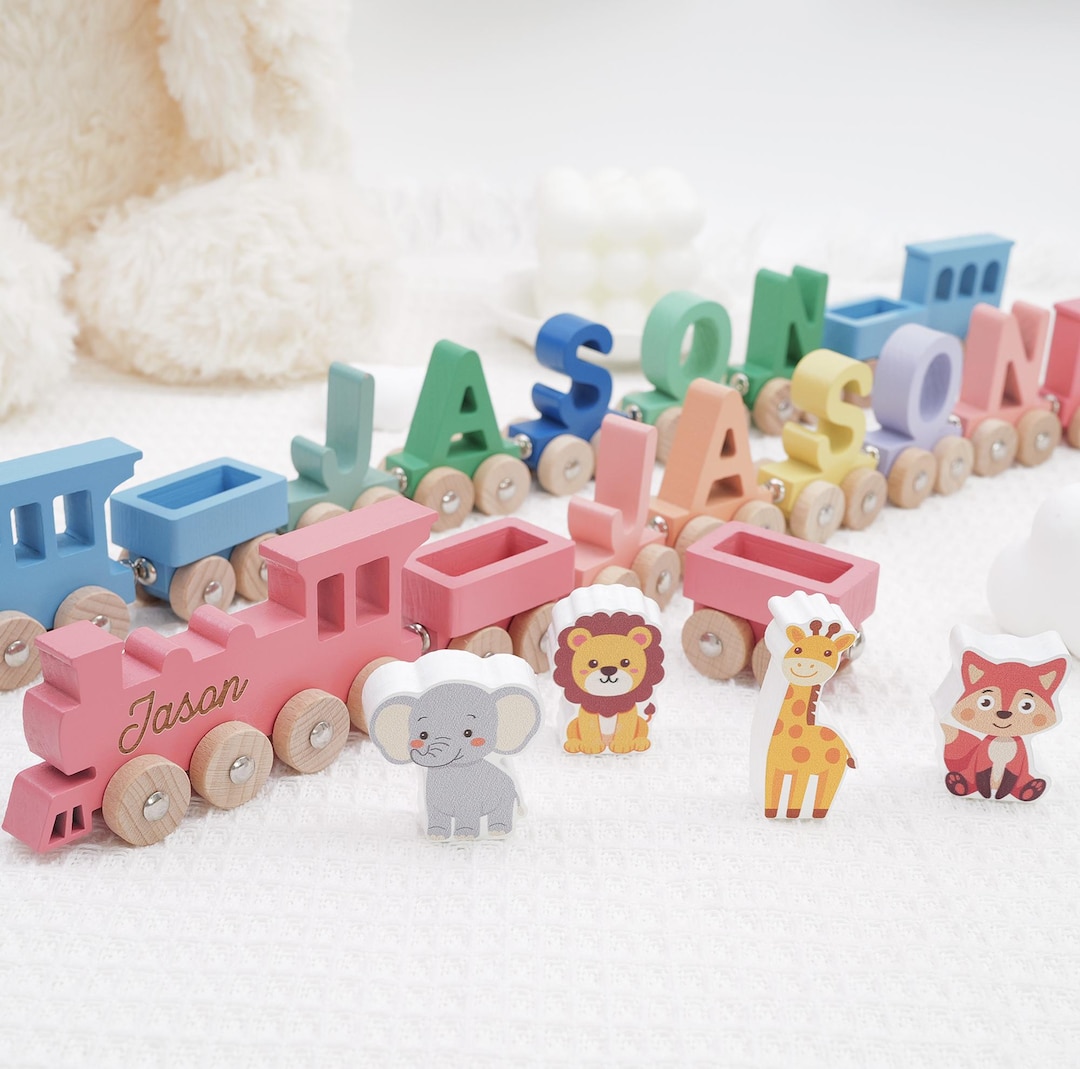 Baby’s First Train | Personalized Wooden Name Toy | Custom Magnetic ...
