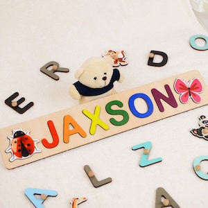 Weihnachtsgeschenk für Baby Mädchen, Namenspuzzle für Kinder, Kleinkinder Spielzeug für Kind, BabyParty Geschenk, 1. Geburtstagsgeschenk