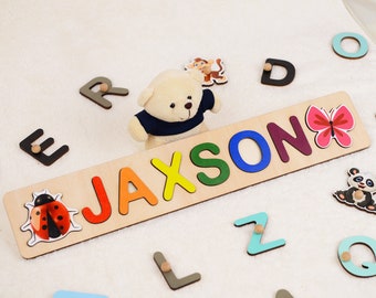 Christmas Gift for Baby Girl, Name Puzzle for Kids, Toddlers Toys for Child, Baby Shower Gift, 1st Birthday Gift