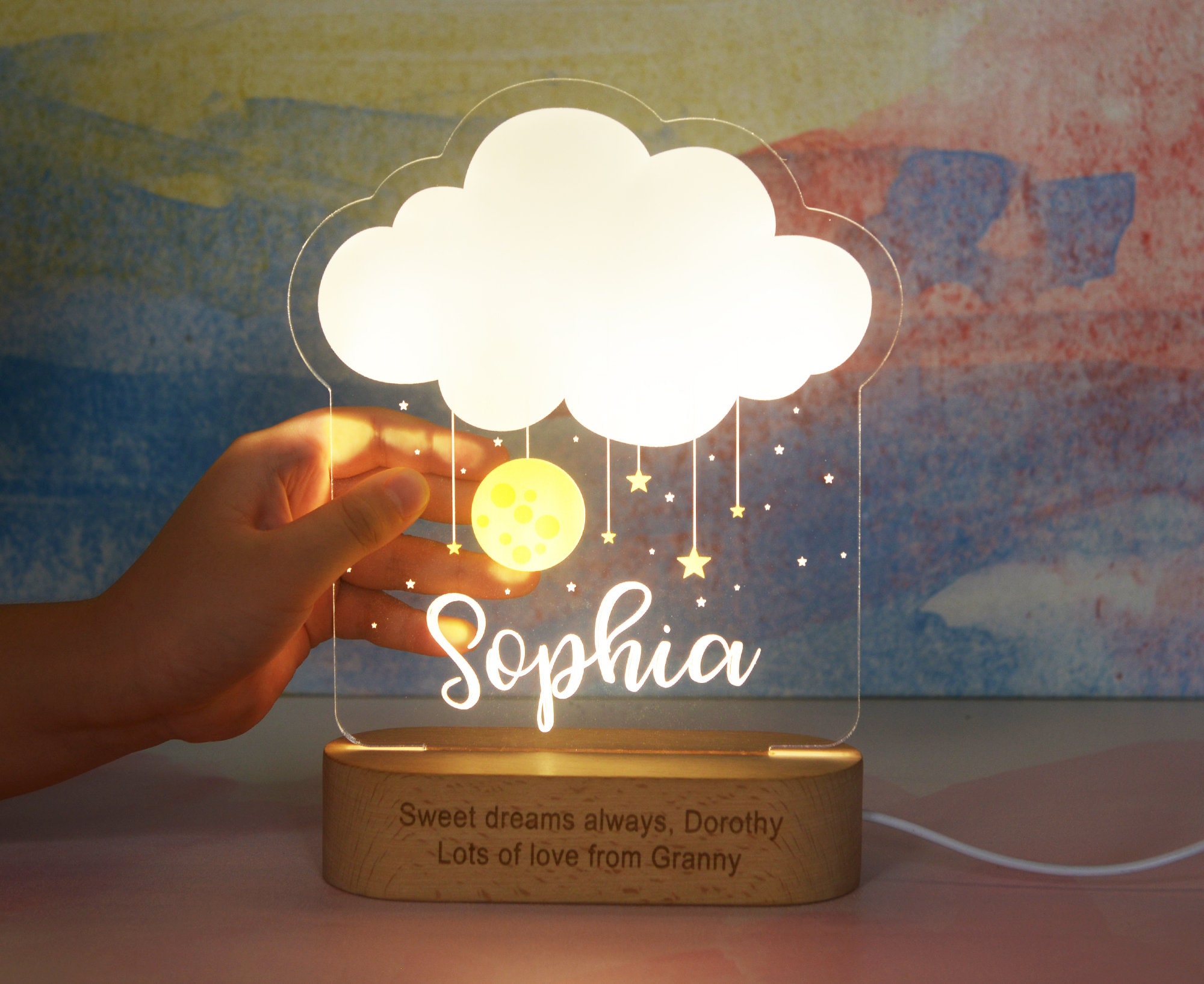 SBUGATTA, Lampada Personalizzata Con Nome, Luce Led 3d Notturna Per  Camera Da Letto, Scrivania, Cameretta Bambini, Idee Regalo Per  Anniversario, Compleanno