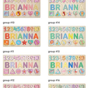 Custom Wooden Name Puzzle for Toddlers, Personalized Gifts for 3 Year Old Girl, Unique Baby Girl 3rd Birthday Gifts, Made by Tyucustomgifts image 3