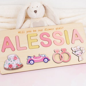 Cadeau personnalisé pour proposition de demoiselle d'honneur, Serez-vous notre fille d'honneur, Puzzle de nom de garçon, page personnalisée, Cadeau pour porteur d'alliances, Puzzle de fille d'honneur