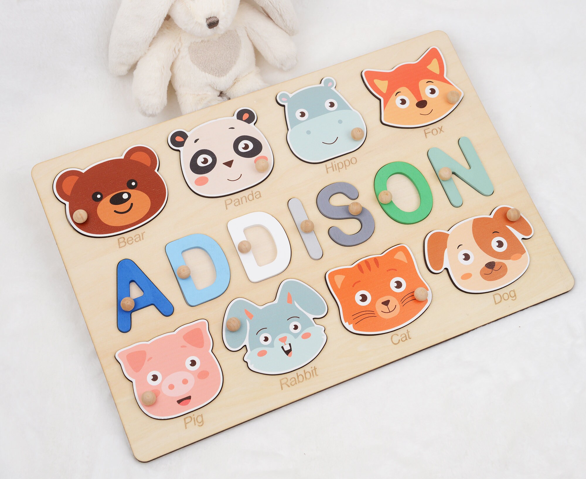 Personalized Toy Gifts Puzzle Piece Names Custom Wooden Baby Etsy