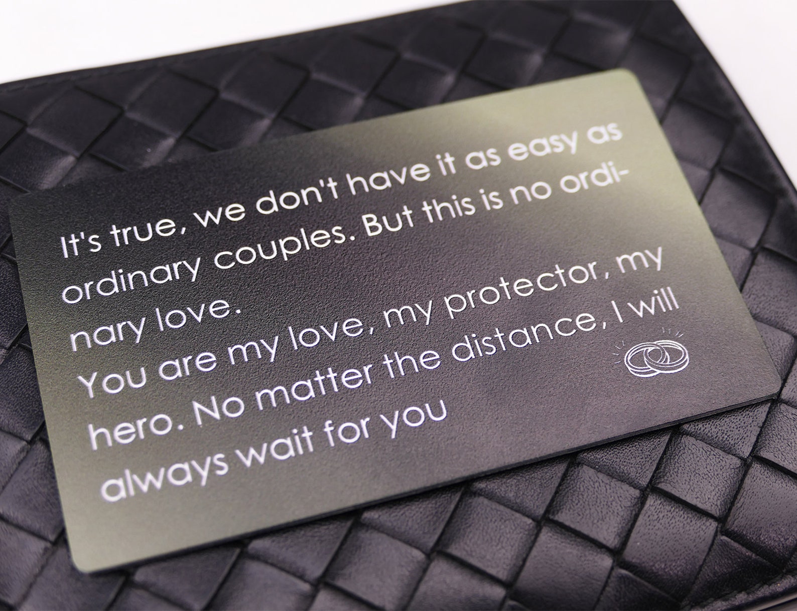 Personalized Wallet Card With Love Quote Metal Wallet Card Etsy