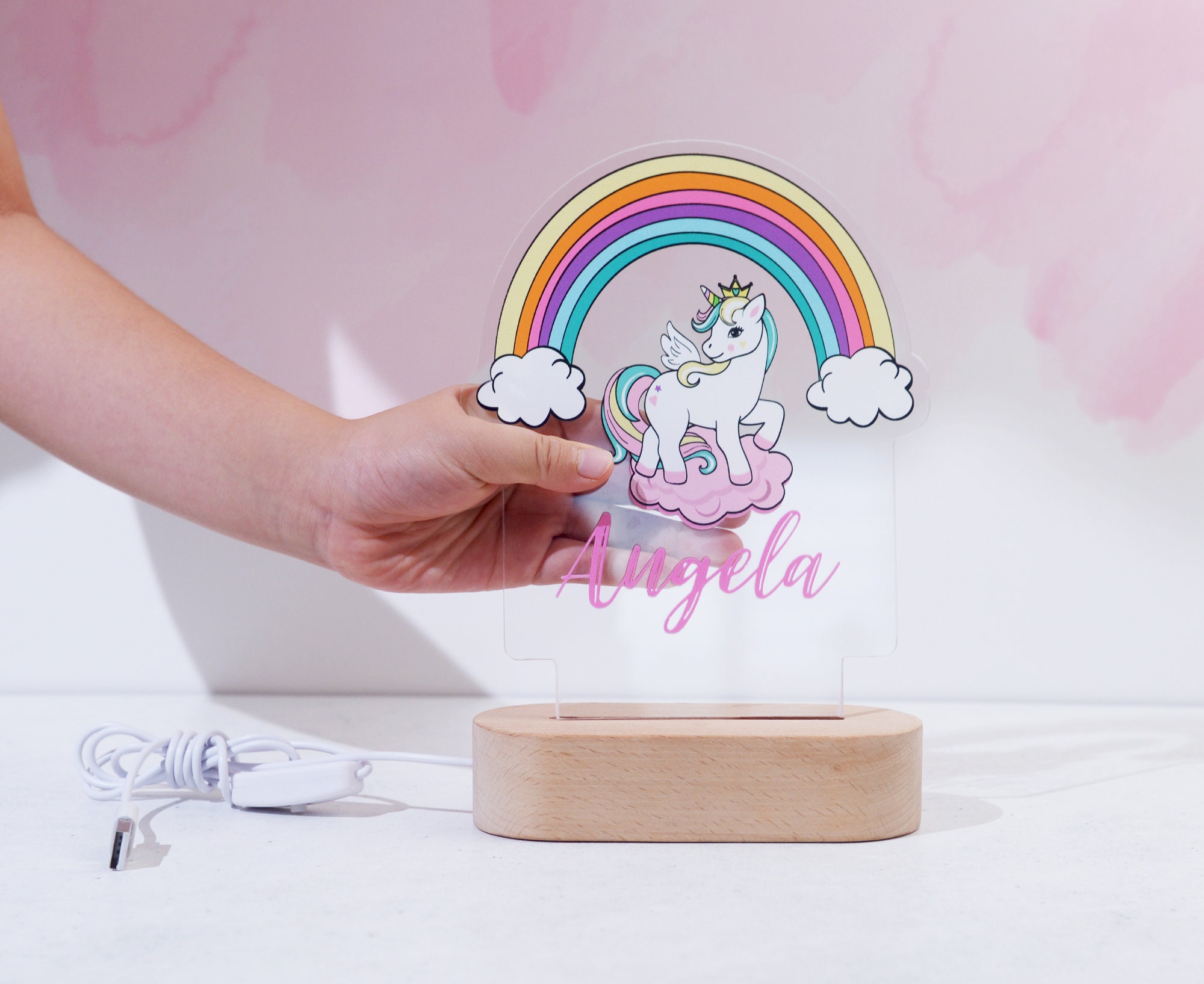 Lustre licorne arc en ciel - Enfant bébé/Luminaire enfant bébé