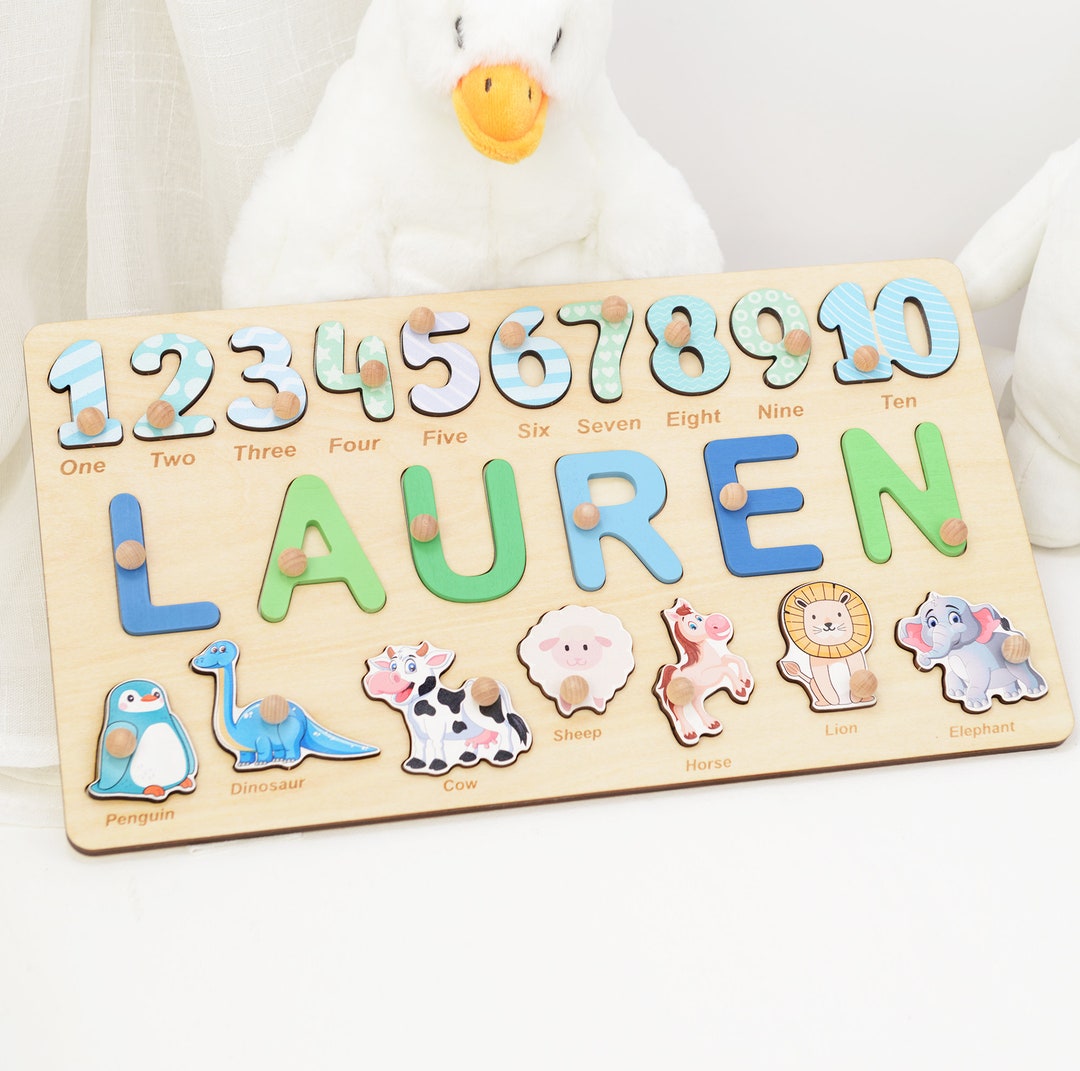 Personalized Toy Gifts, Puzzle Piece Names, Custom Wooden Baby Name ...