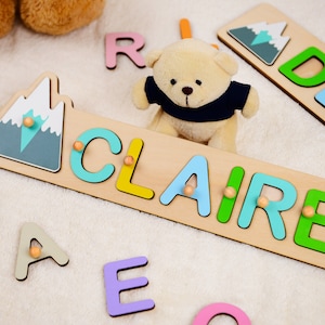 personalized name puzzle with pegs