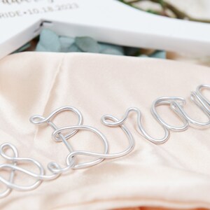 Personalized Hanger with Wire Name and Bow, Bridal Shower Gift for Bride, Personalized Bridal Hanger, Mrs Hanger, Bride Hanger, Wedding Gift image 8