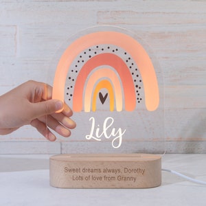 Lampe de nuit pour enfants avec nom personnalisé, Veilleuse de chambre de chambre de bébé, Lampe de table personnalisée, Lampe de chambre denfant, Cadeau personnalisé pour tout-petits, Décor de chambre denfant image 1