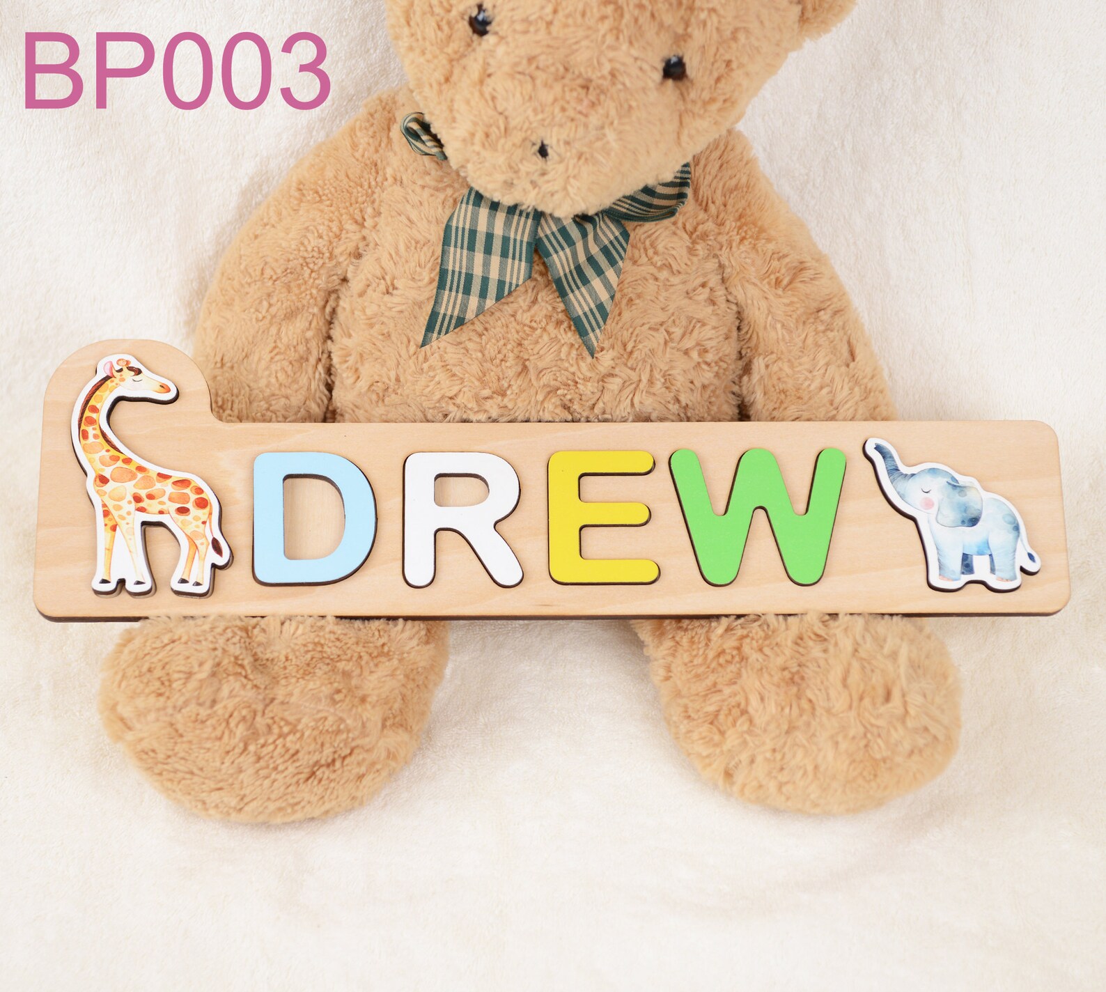 Custom Name Puzzle With Pegs, Montessori Toys for Child, Personalized ...
