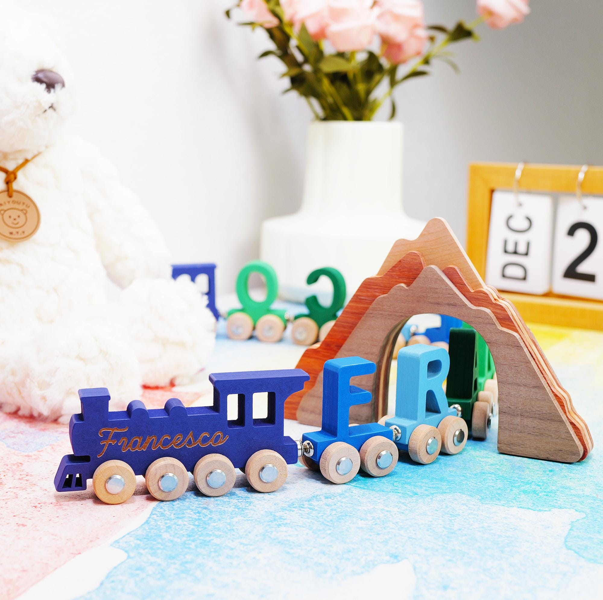 Mickey Wooden Train Etsy UK