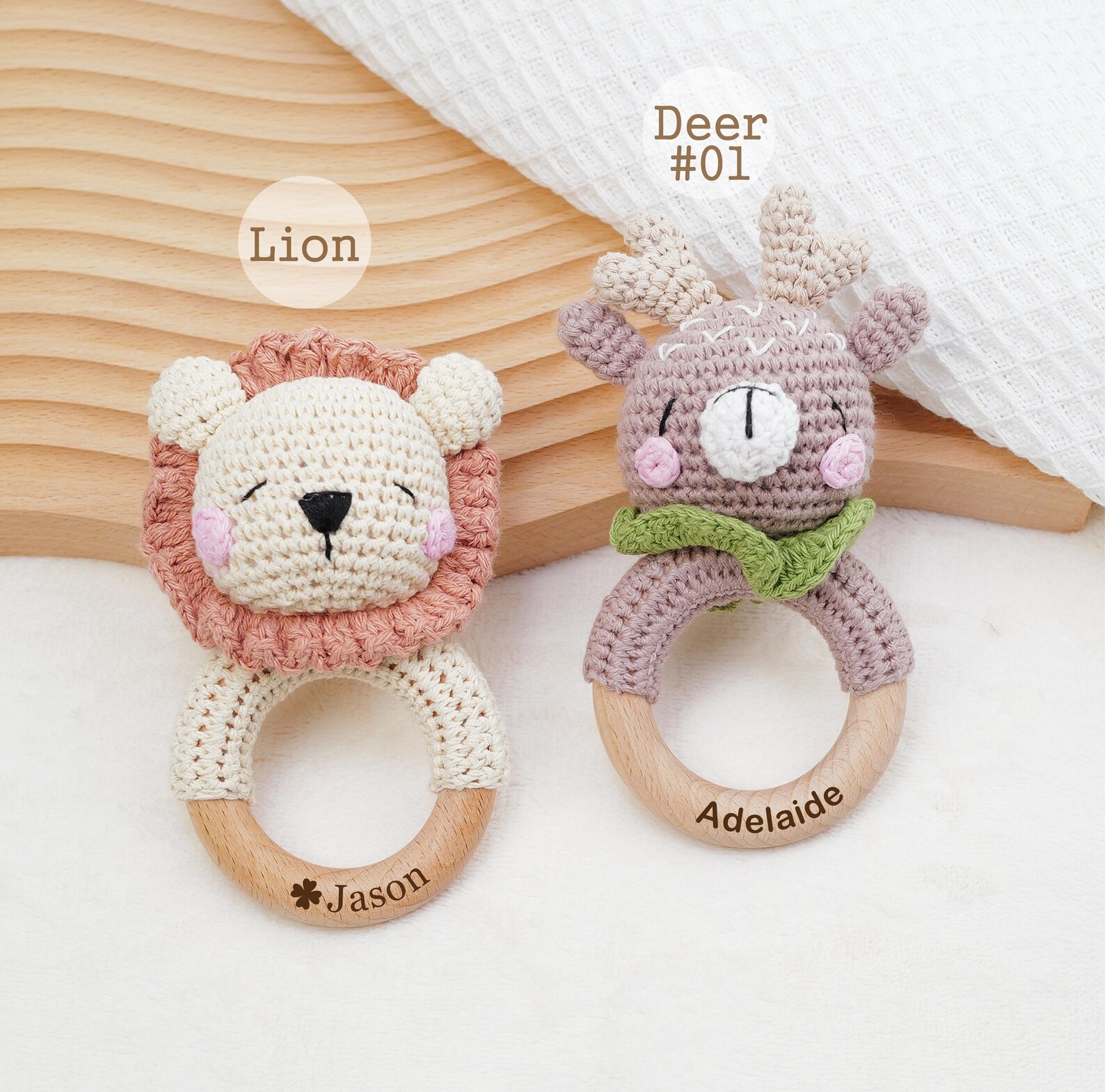 Personalized Crochet Baby Rattle for Girls, Baby Boy Accessories ...