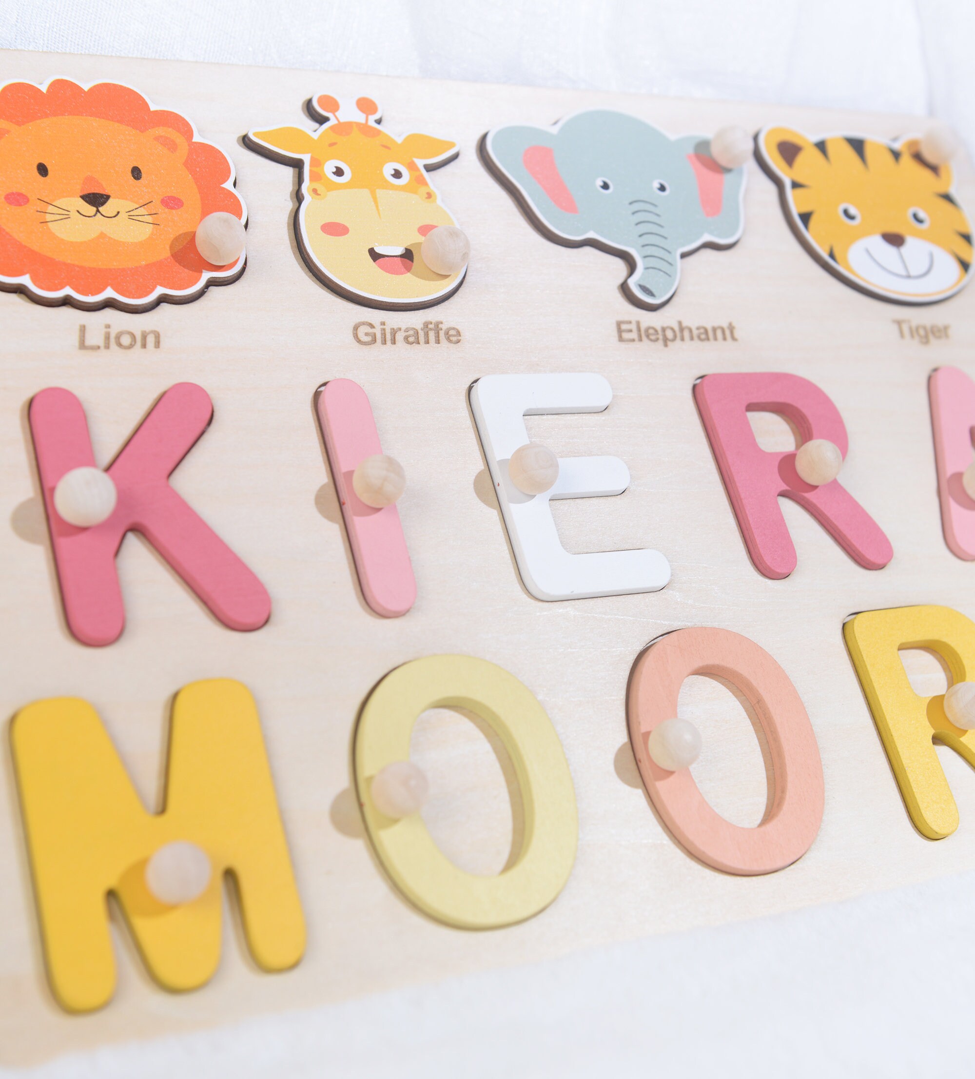 Personalized Toy Gifts Puzzle Piece Names Custom Wooden Baby Etsy