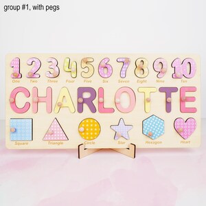 Custom Wooden Name Puzzle for Toddlers, Personalized Gifts for 3 Year Old Girl, Unique Baby Girl 3rd Birthday Gifts, Made by Tyucustomgifts image 9