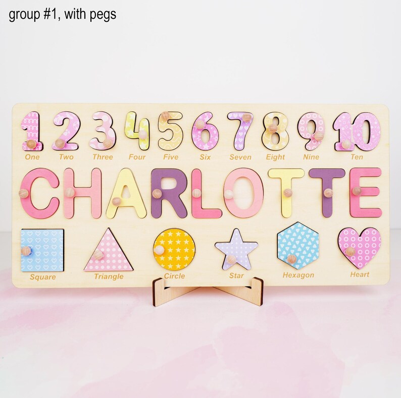 Custom Wooden Name Puzzle for Toddlers, Personalized Gifts for 3 Year Old Girl, Unique Baby Girl 3rd Birthday Gifts, Made by Tyucustomgifts image 9