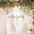 Bridal Hanger with Custom Name, Personalized Wedding Hanger for Bride, Gift for Bride, Mrs Hanger, Bride and Groom Hanger for Wedding Dress product logo