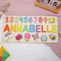 Personalized Name Puzzle with Numbers & Animals, Toy Gifts, Custom Wooden Puzzle for Toddlers, Best Baby Gift, 1st Christmas Kids Gifts product logo