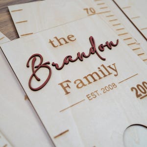 Personalized Growth Chart, Wooden Growth Chart Ruler with 3D Name, Childs Height Chart, Kids Growth Chart, Height Marker, Family Keepsake