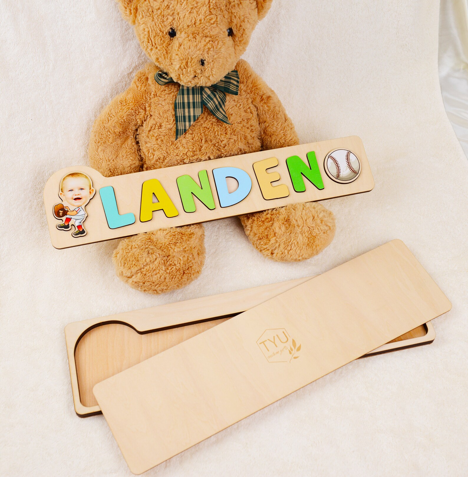 Custom Name Puzzle With Pegs, Montessori Toys for Child, Personalized ...