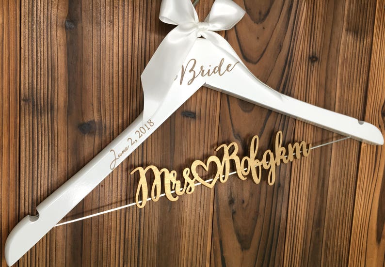 personalized wedding hanger for bride