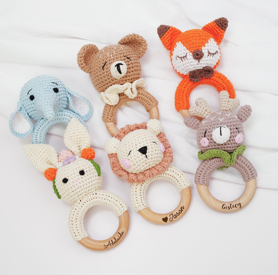 Custom Wooden Baby Rattle, Newborn Baby Boy Gift, Baby Name Girl Gift ...