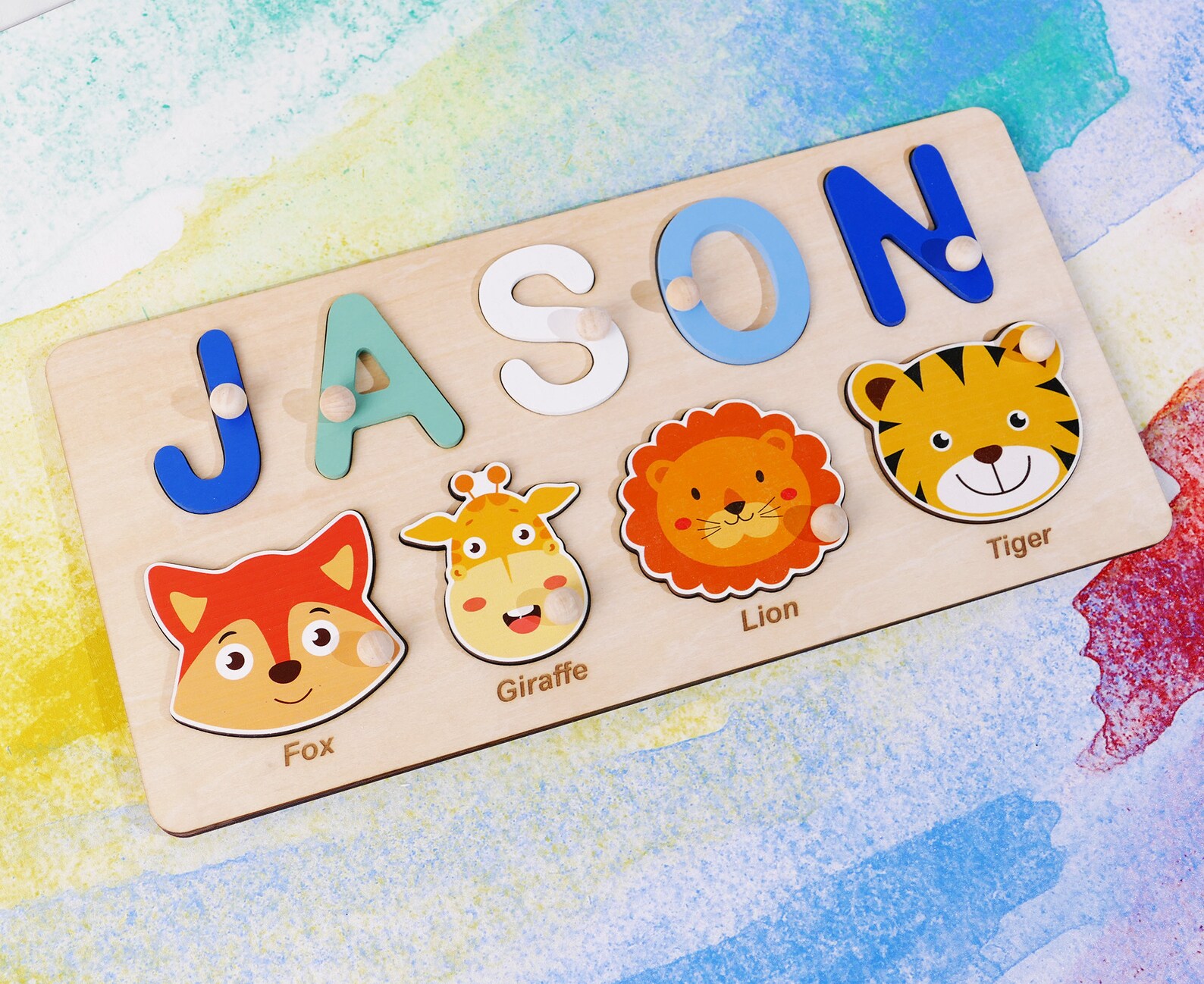 Personalized Toy Gifts Puzzle Piece Names Custom Wooden Baby Etsy