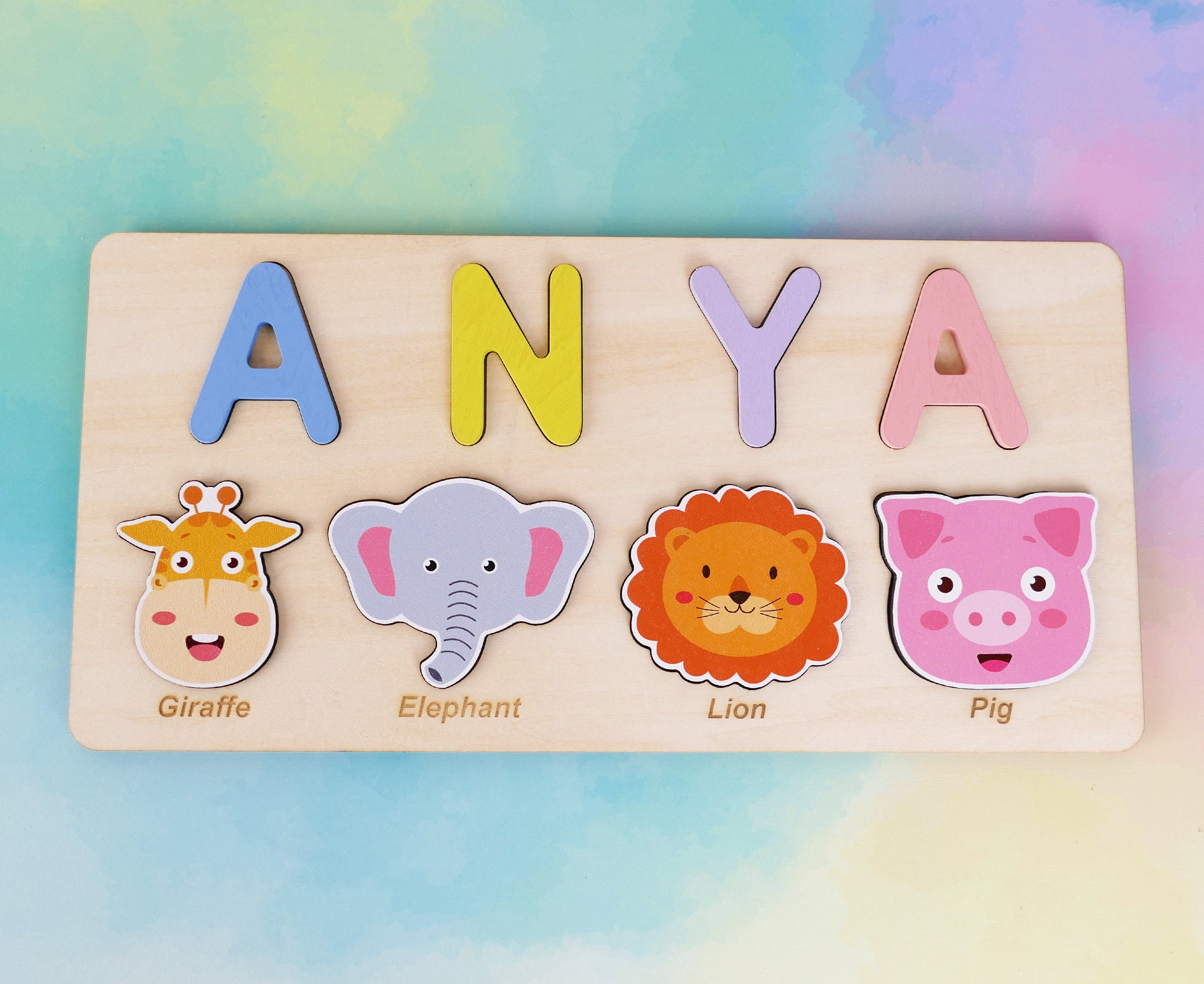 Personalized Toy Gifts Puzzle Piece Names Custom Wooden Baby Etsy UK