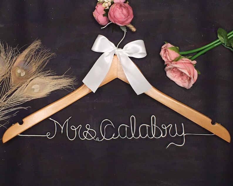 Gift Idea Personalized Wedding Hanger Gift for Her | Wedding Dress Bridal Shower Gift Future Mrs Bride to Be Gift Bridal Hanger